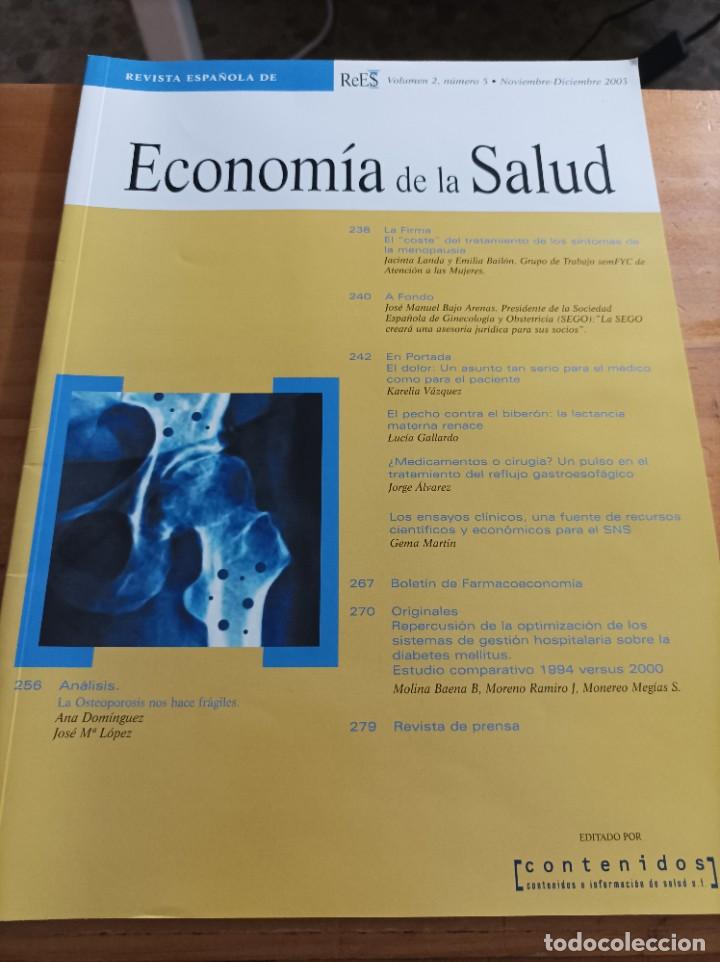 Libri di seconda mano: REVISTA ESPA&Ntilde;OLA DE ECONOMIA DE LA SALUD.VOL.2,NUM.5, NOVIEMBRE-DICIEMBRE 2003.VER &Iacute;NDICE