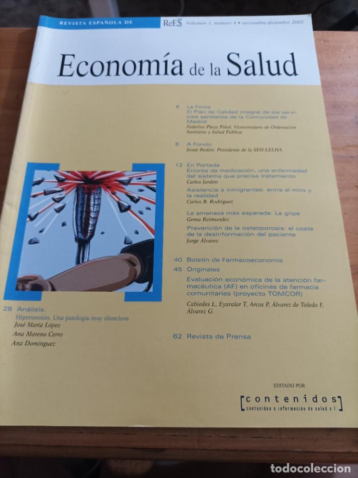 Libri di seconda mano: REVISTA ESPA&Ntilde;OLA DE ECONOMIA DE LA SALUD.VOL.1,NUM.4, NOVIEMBRE- DICIEMBRE 2002.VER &Iacute;NDICE