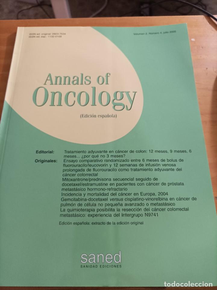 Libri di seconda mano: REVISTA MEDICA ANNALS OF ONCOLOGY.VOL.2.NUM.4,JULIO 2005.