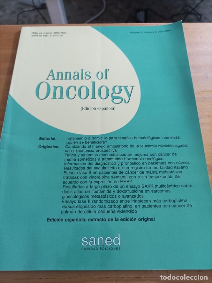 Libri di seconda mano: REVISTA MEDICA ANNALS OF ONCOLOGY.VOL.3.NUM.4,JULIO 2006.