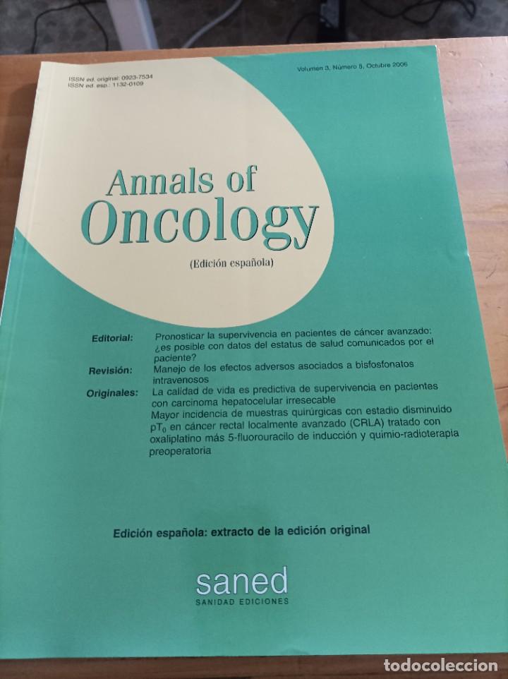 Libri di seconda mano: REVISTA MEDICA ANNALS OF ONCOLOGY.VOL.3.NUM.5, OCTUBRE 2006.