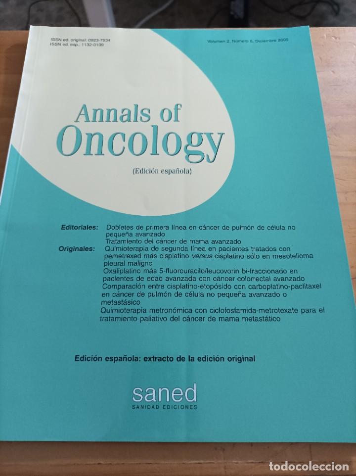Libri di seconda mano: REVISTA MEDICA ANNALS OF ONCOLOGY.VOL.2.NUM.6, DICIEMBRE 2005.