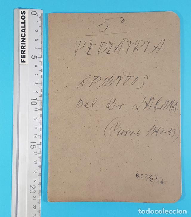 Libri di seconda mano: CAUDERNO DE APUNTES DE PEDIATRIA 5&ordm; CURSO 1949 18 PAGINAS ESCRITAS (12 VACIAS)