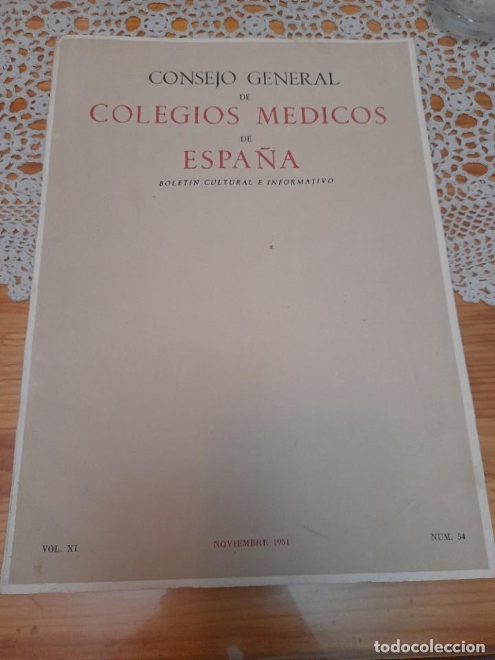 Libros de segunda mano: Revista colegio m&eacute;dico Oftalmoscopio Jaimen Ferran M&aacute;laga Lain Entralgo Schenley Gayoso Artiach
