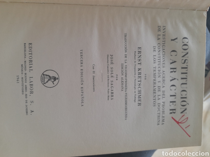 Libros de segunda mano: Constituci&oacute;n y car&aacute;cter. Ernst Kretschmer - Foto 2