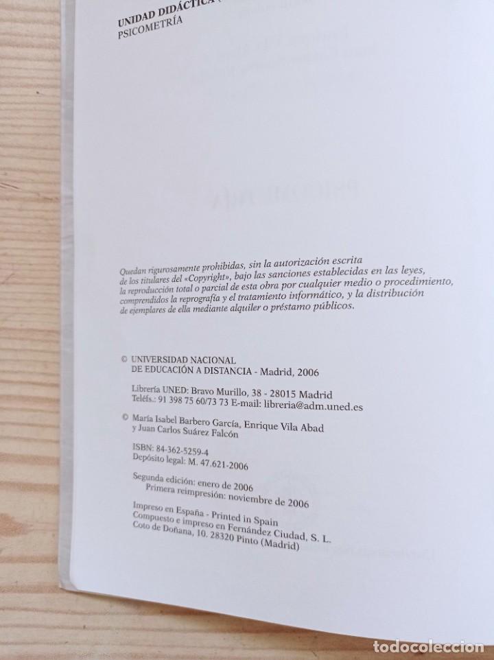 Libros de segunda mano: Psicometria - 2006 - UNED - Foto 2