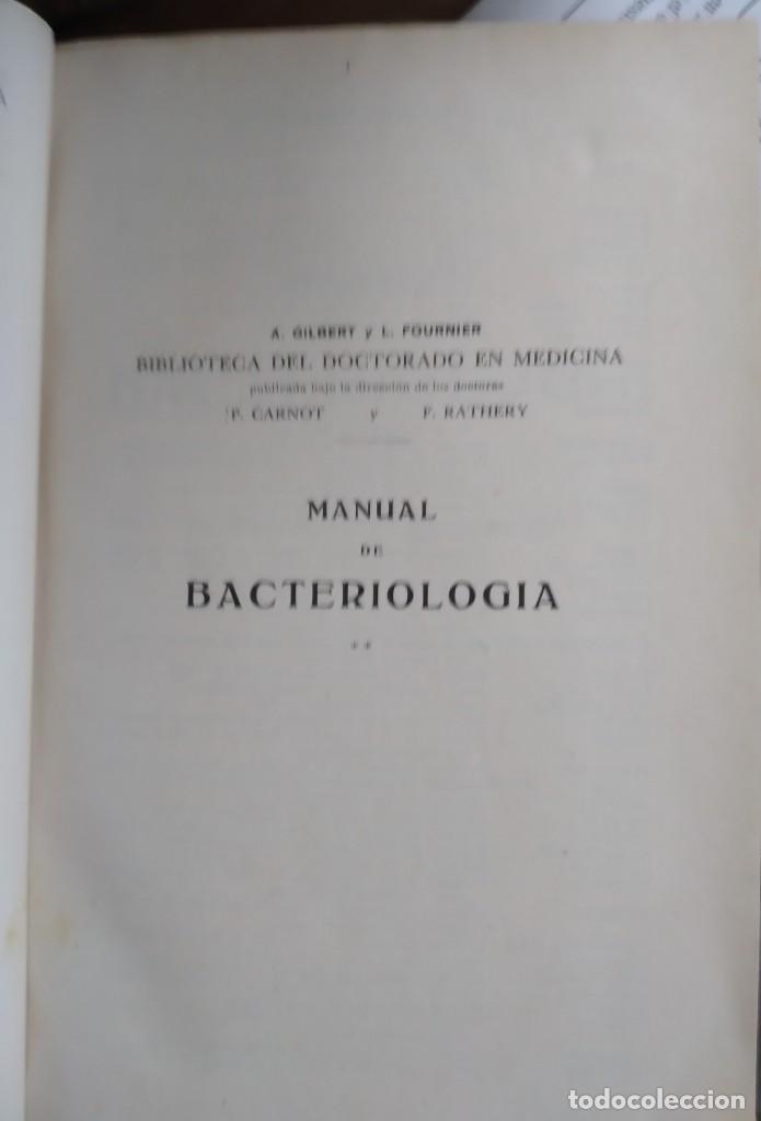 Libros de segunda mano: MANUAL DE BACTERIOLOGIA - Foto 1