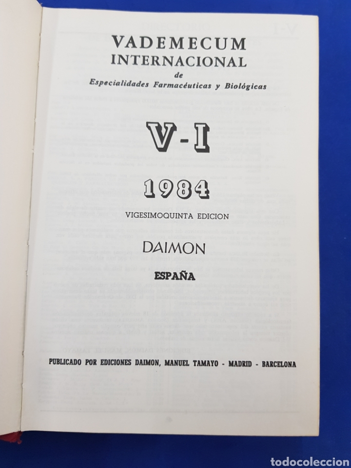 Libros de segunda mano: Vademecum internacional, Daimon 1984 - Foto 2