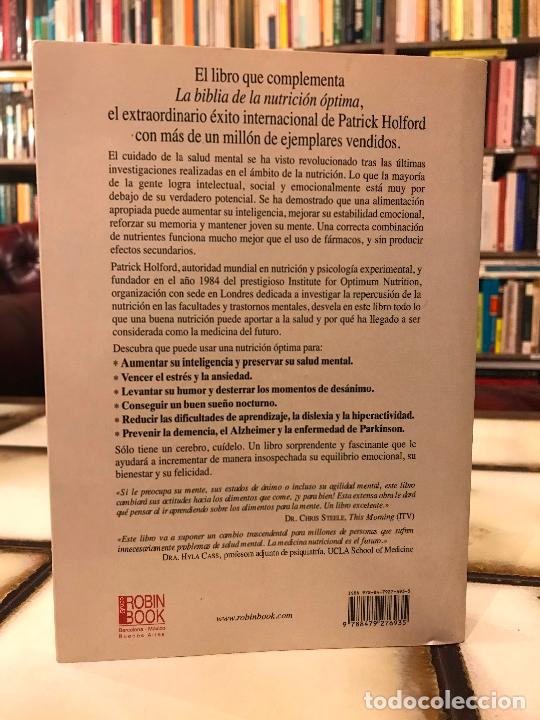 Libros de segunda mano: Nutrici&oacute;n &oacute;ptima para la mente. Patrick Holford. - Foto 2