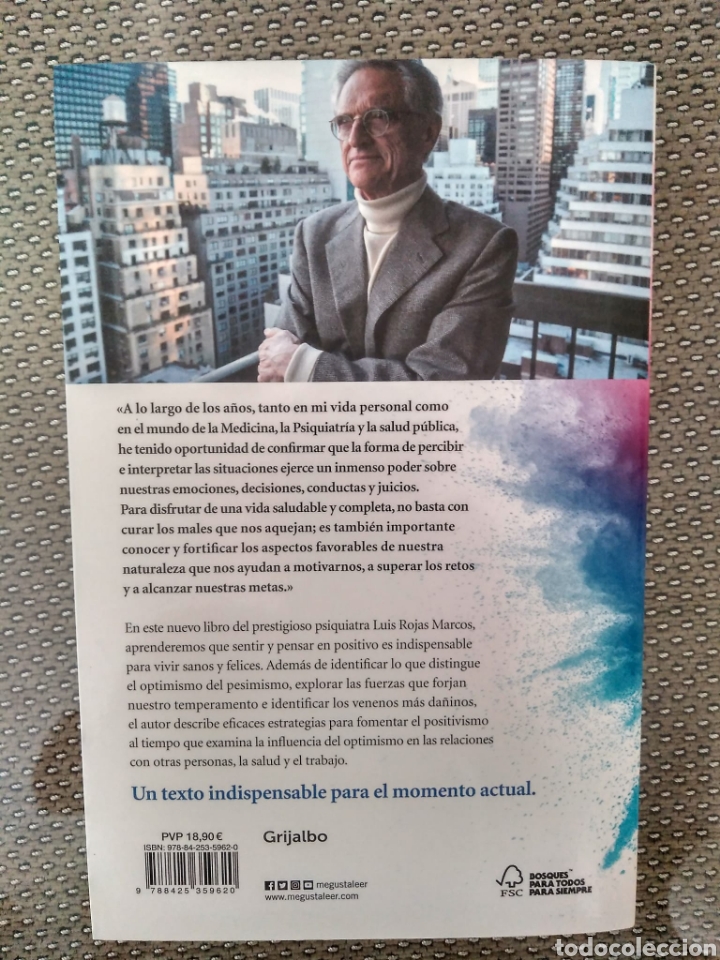 Libros de segunda mano: Optimismo y salud / Luis Rojas Marcos - Foto 3