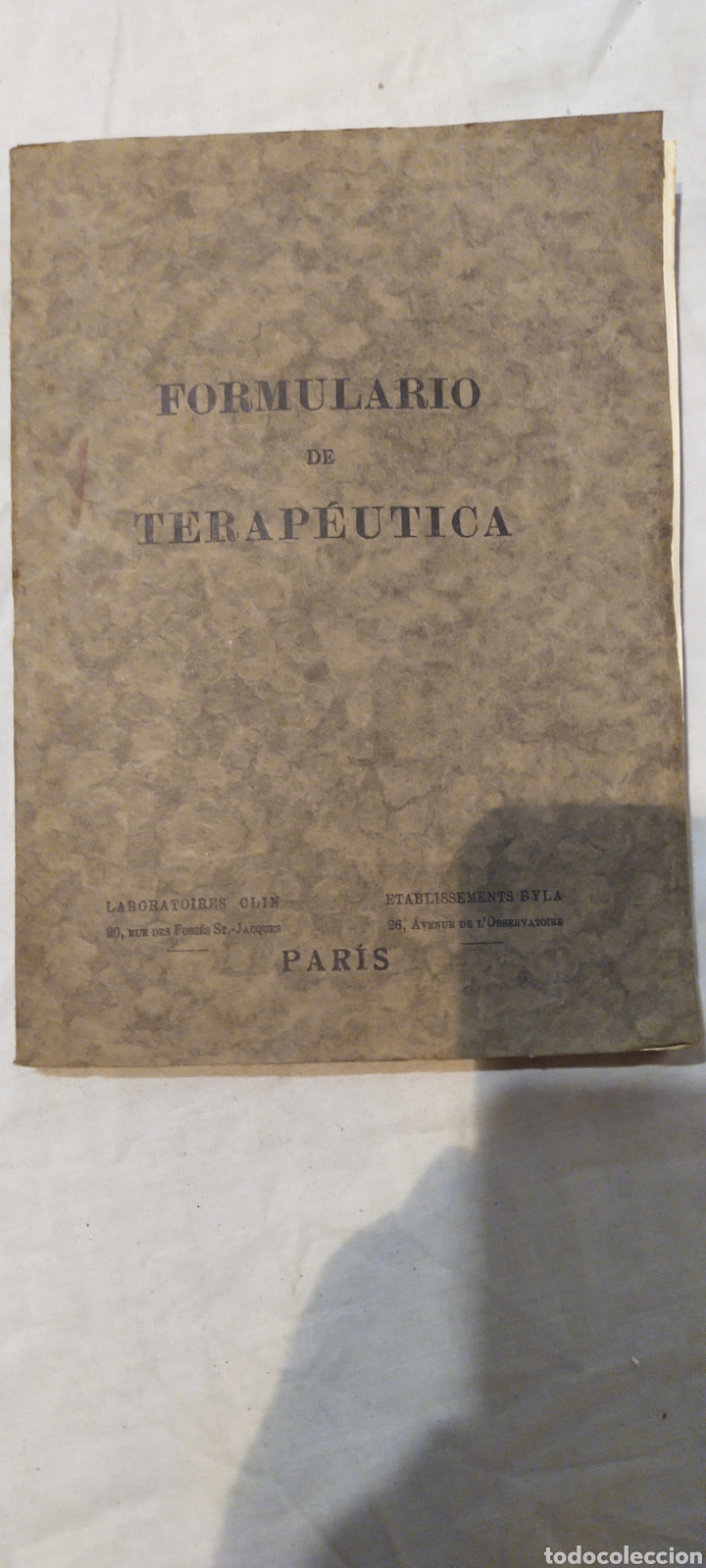 Libros de segunda mano: Formulario de terap&eacute;utica