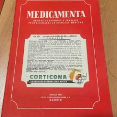 Libros de segunda mano: MEDICAMENTA, REVISTA DE ESTUDIOS Y TRABAJOS PROFESIONALES DE CIENCIAS MEDICAS, NUMERO 176. Lote 363612700
