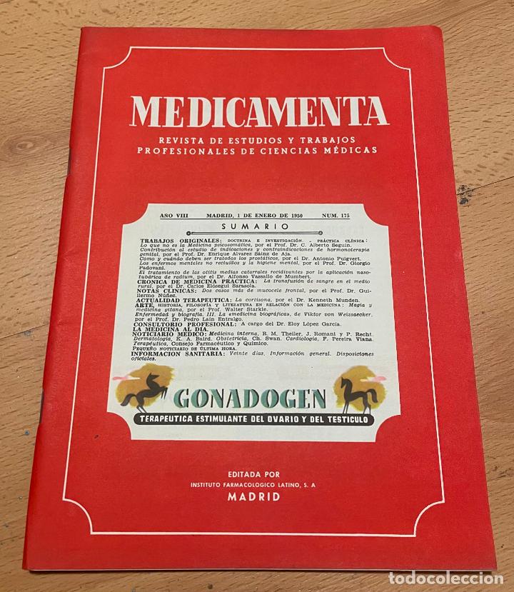 Second hand books: MEDICAMENTA, Revista de estudios y trabajos profesionales de ciencias medicas, Numero 175
