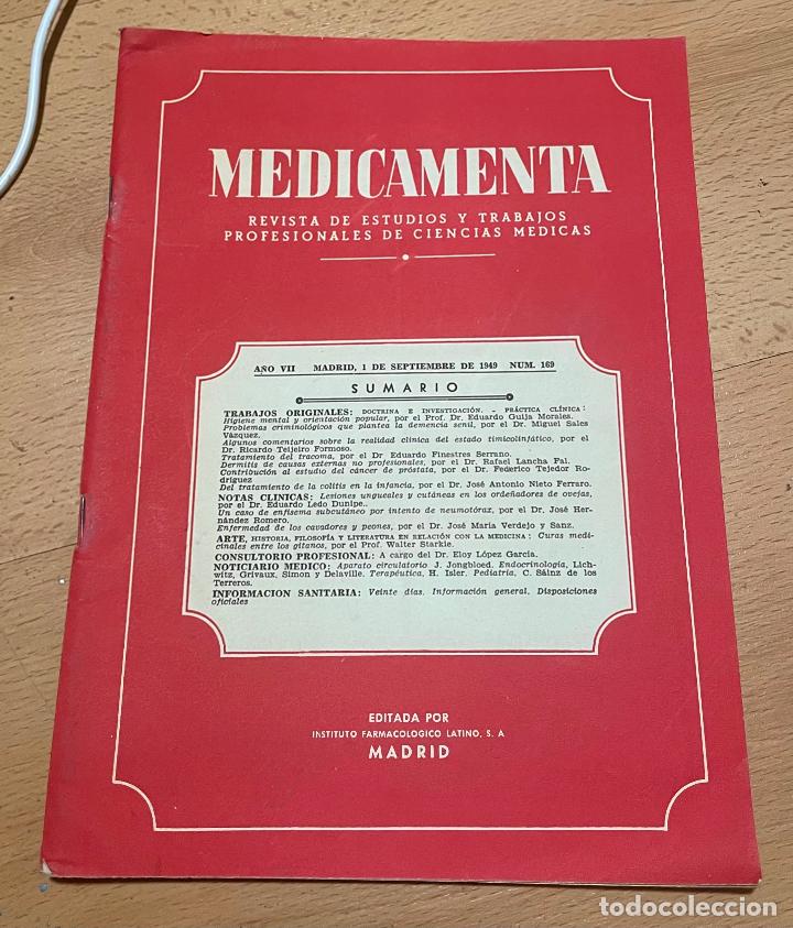 Second hand books: MEDICAMENTA, Revista de estudios y trabajos profesionales de ciencias medicas, Numero 169