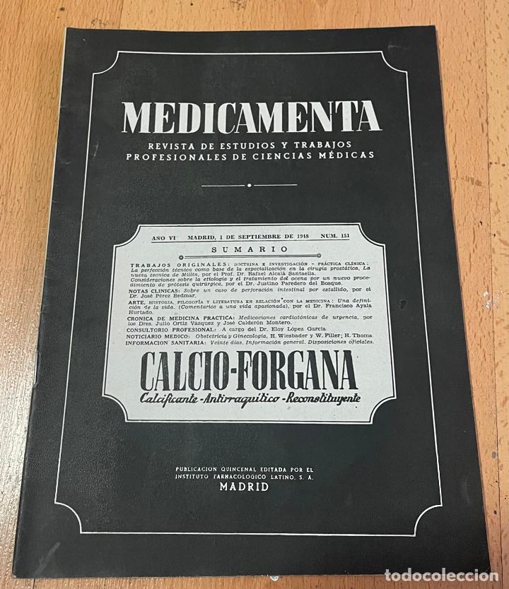 Libri di seconda mano: MEDICAMENTA, Revista de estudios y trabajos profesionales de ciencias medicas, Numero 151