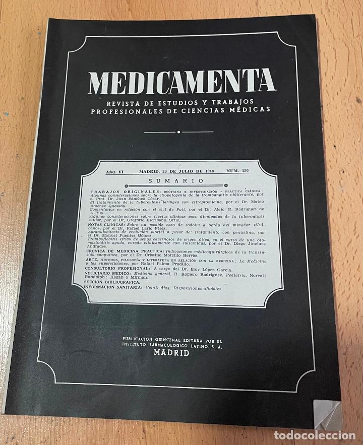 Libri di seconda mano: MEDICAMENTA, Revista de estudios y trabajos profesionales de ciencias medicas, Numero 150