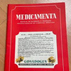 Libros de segunda mano: MEDICAMENTA, REVISTA DE ESTUDIOS Y TRABAJOS PROFESIONALES DE CIENCIAS MEDICAS, NUMERO 178. Lote 363623290