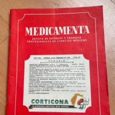Libros de segunda mano: MEDICAMENTA, REVISTA DE ESTUDIOS Y TRABAJOS PROFESIONALES DE CIENCIAS MEDICAS, NUMERO 177. Lote 363623455