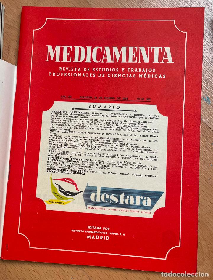 Libri di seconda mano: MEDICAMENTA, Revista de estudios y trabajos profesionales de ciencias medicas, Numero 233