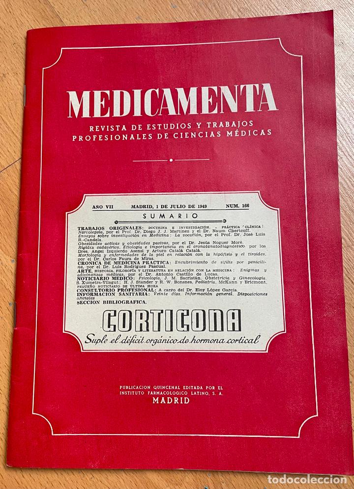 Libri di seconda mano: MEDICAMENTA, Revista de estudios y trabajos profesionales de ciencias medicas, Numero 166