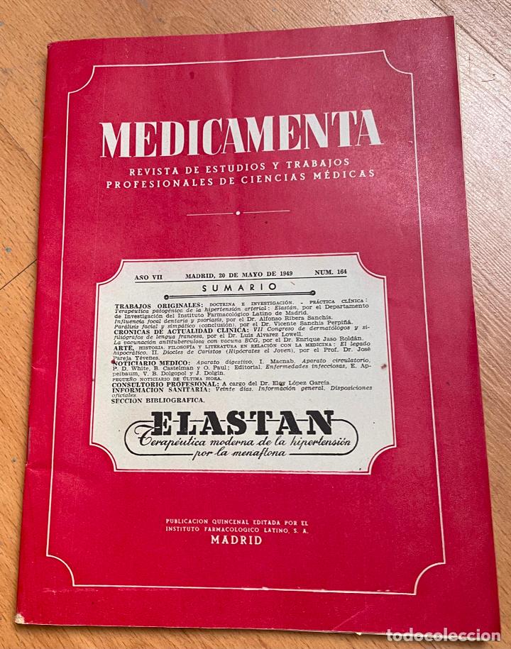 Libri di seconda mano: MEDICAMENTA, Revista de estudios y trabajos profesionales de ciencias medicas, Numero 164
