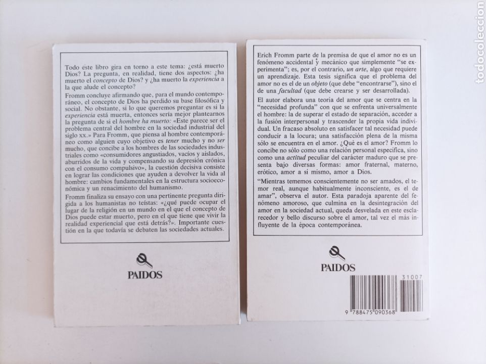 Libros de segunda mano: Eric Fromm. Y ser&eacute;is como dioses + El arte de amar. 2 libros - Foto 2