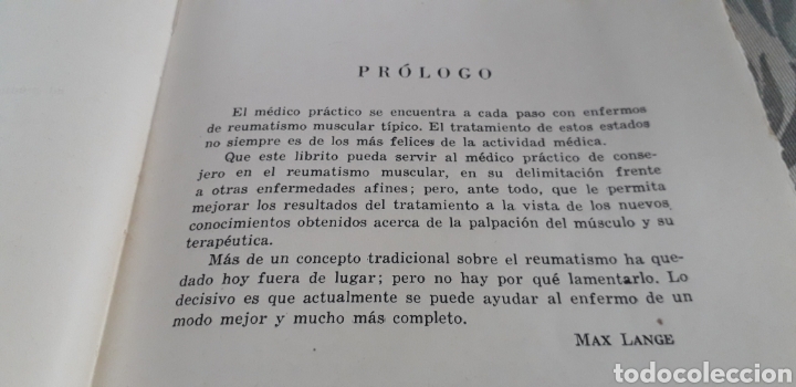 Libros de segunda mano: REUMATISMO MUSCULAR, PROF. DR. ,MAX LANGE, - Foto 3