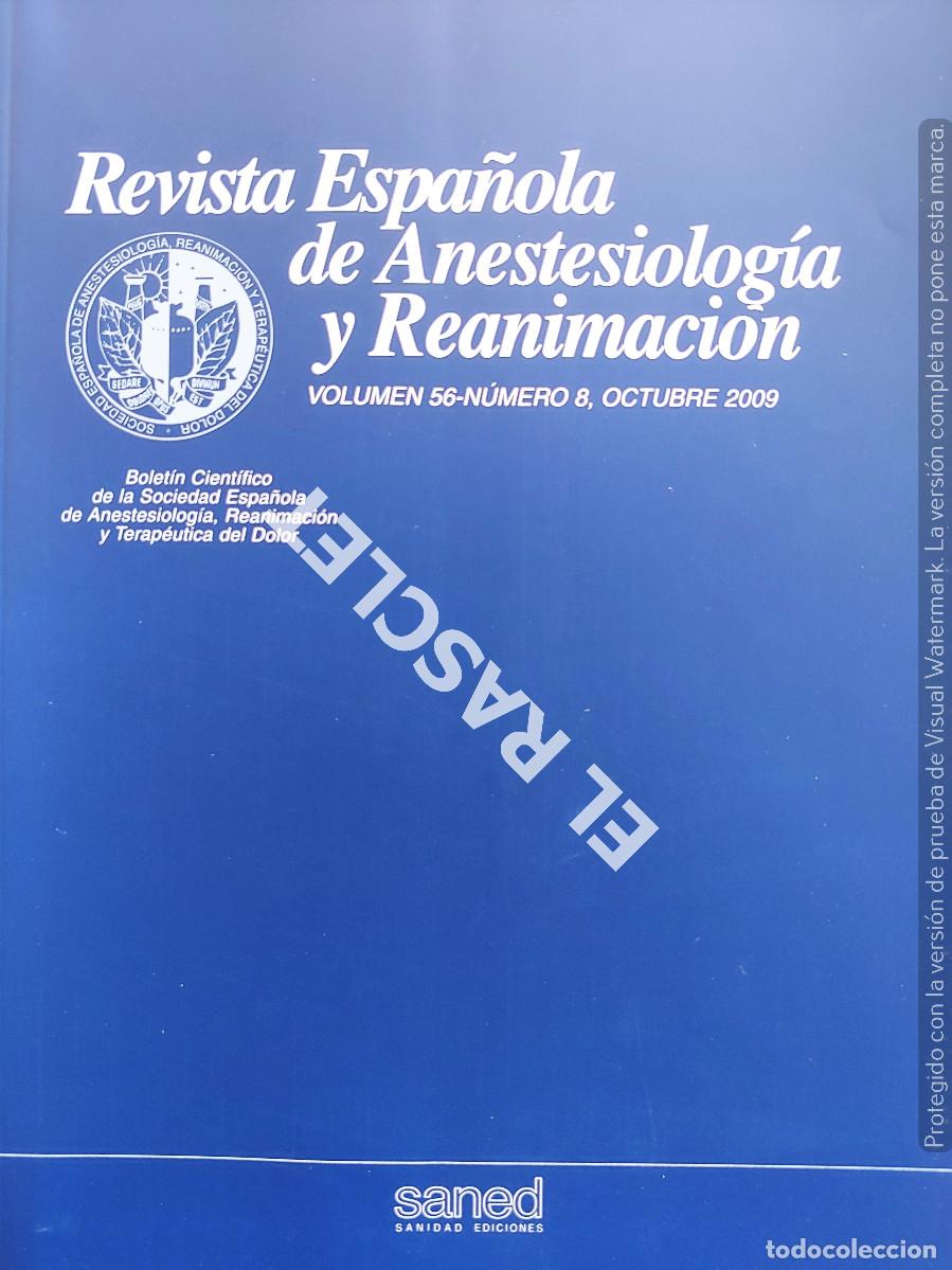 Second hand books: ANTIG&Uuml;A REVISTA ESPA&Ntilde;OLA DE ANESTESIOLOGIA Y REAMIMACION -N&ordm; 8 - OCTUBRE 2009