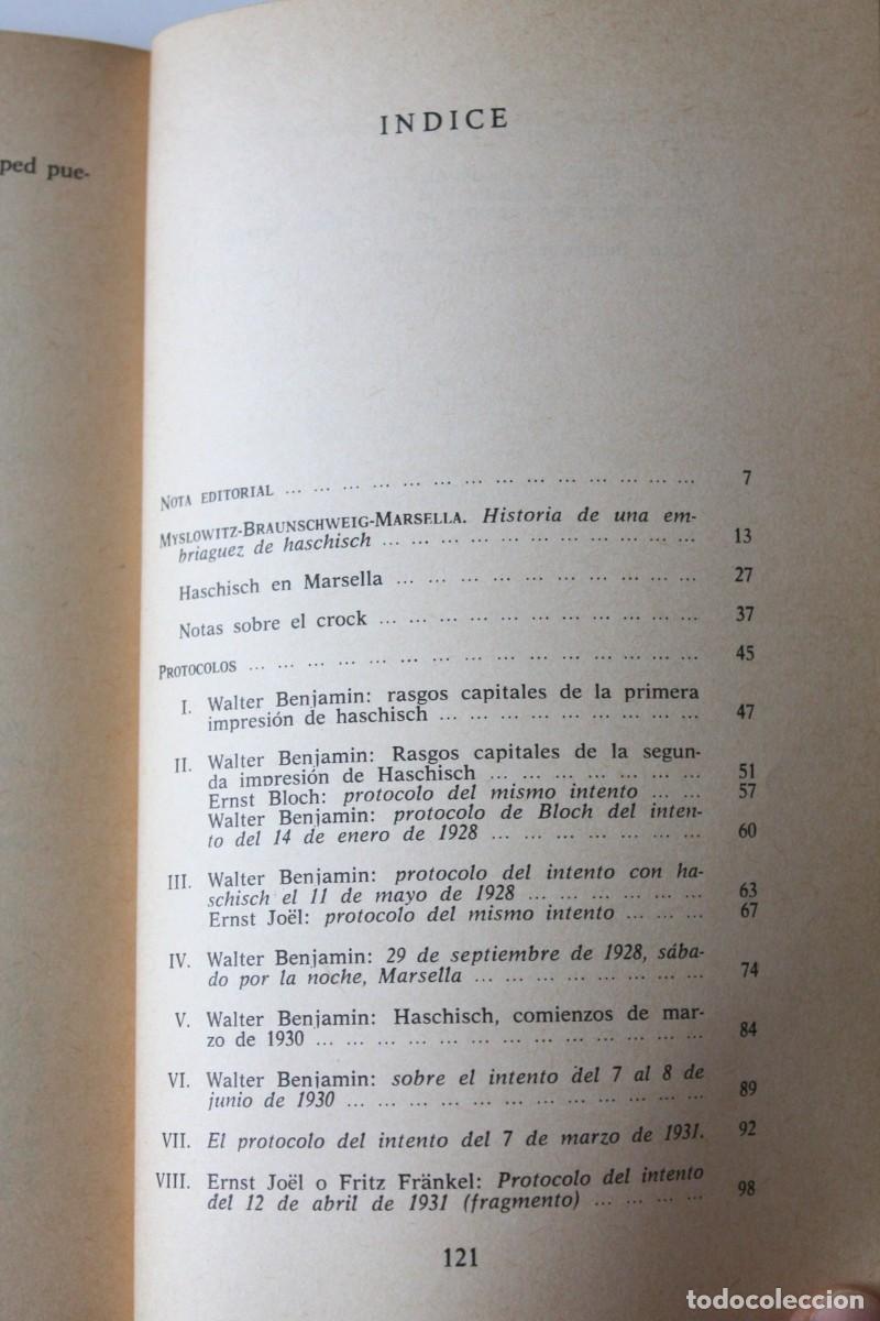 Libros de segunda mano: Walter Benjamin - Haschisch - Taurus - Foto 4
