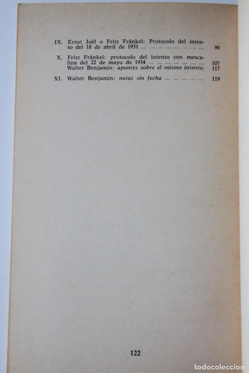 Libros de segunda mano: Walter Benjamin - Haschisch - Taurus - Foto 5
