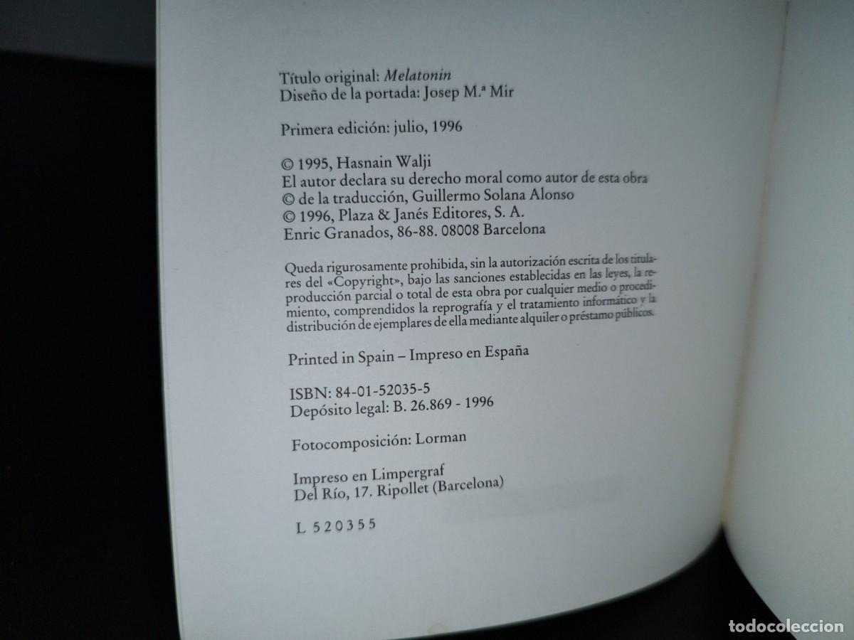 Libros de segunda mano: 48- LA MELATONINA - HASNAIN WALJI - Foto 4