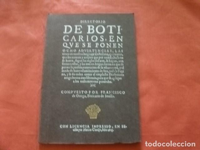 Libros de segunda mano: DIRECTORIO DE BOTICARIOS - FRANCISCO ORTEGA (FACS&Iacute;MIL) - Foto 1