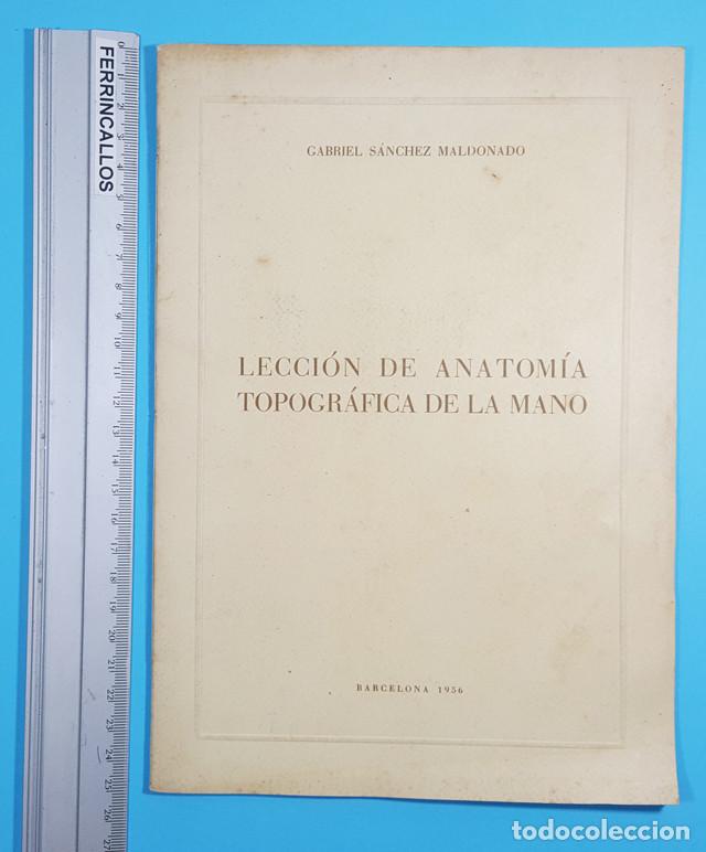 Gebrauchte B&uuml;cher: LECCI&Oacute;N DE ANATOMIA TOPOGR&Aacute;FICA DE LA MANO, GABRIEL SANCHEZ MALDONADO 1956 19 PAG