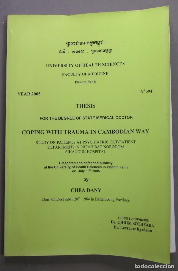 Libros de segunda mano: COPING WITH TRAUMA IN CAMBODIAN WAY. THESIS - Foto 1