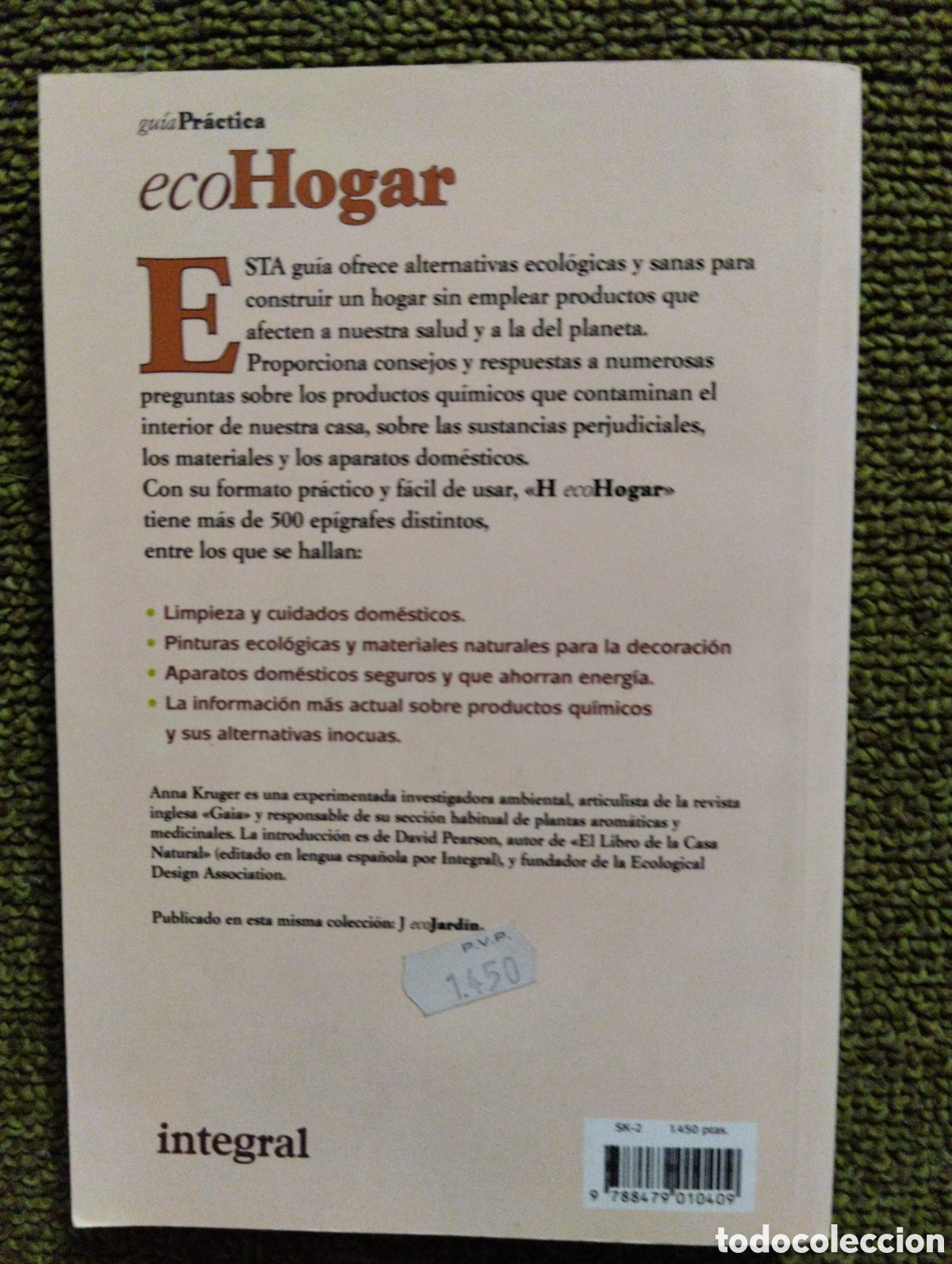 Libros de segunda mano: Ecohogar, Anna Kruger, Ediciones Oasis, 1992. - Foto 2