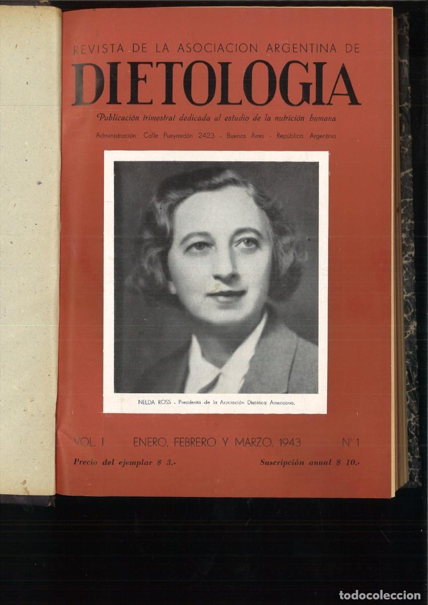Libri di seconda mano: REVISTA DE LA ASOCIACION ARGENTINA DE DIETOLOGIA. A&Ntilde;O 1943