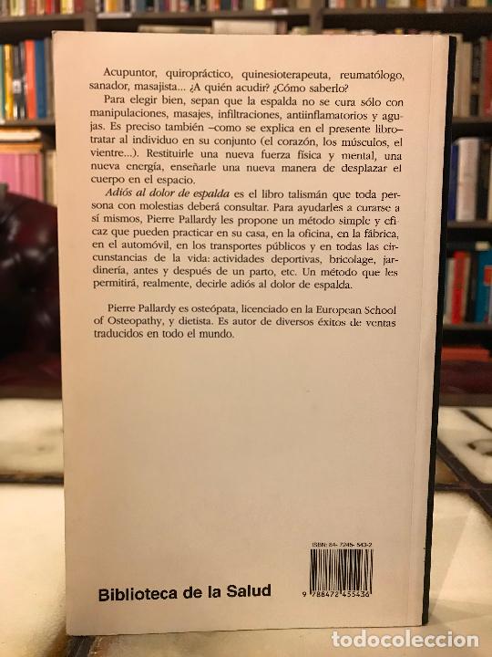Libros de segunda mano: Adi&oacute;s al dolor de espalda. Pierre Pallardy. - Foto 2