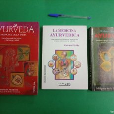 Libros de segunda mano: LOTE DE 3 ANTIGUOS LIBROS DE AYURVEDA - LA MEDICINA DE LA INDIA.