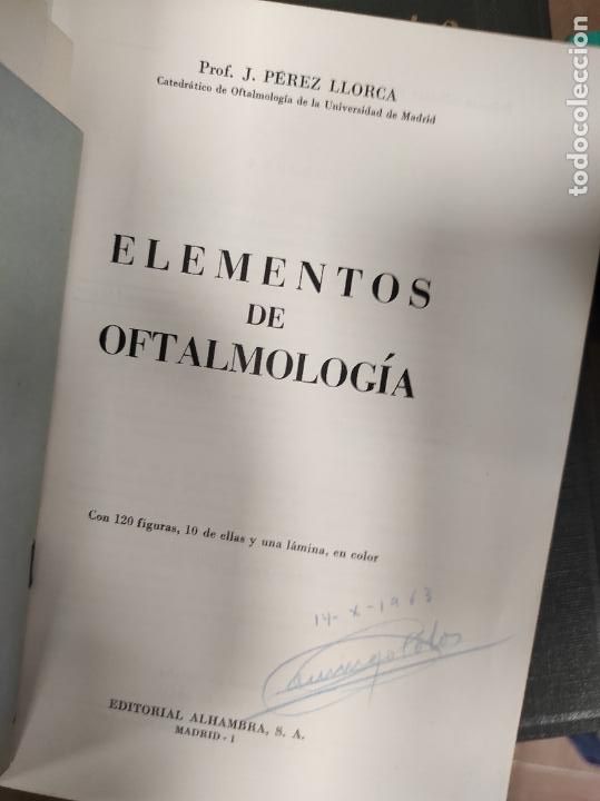 Libros de segunda mano: Elementos de Oftalmolog&iacute;a,J.P&eacute;rez Llorca - Foto 3