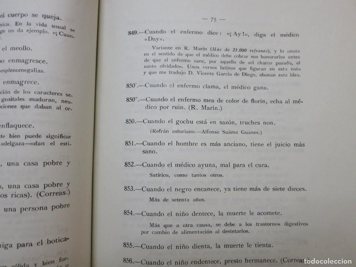 Libros de segunda mano: Refranero m&eacute;dico - CASTILLO DE LUCAS, Antonio - Foto 5