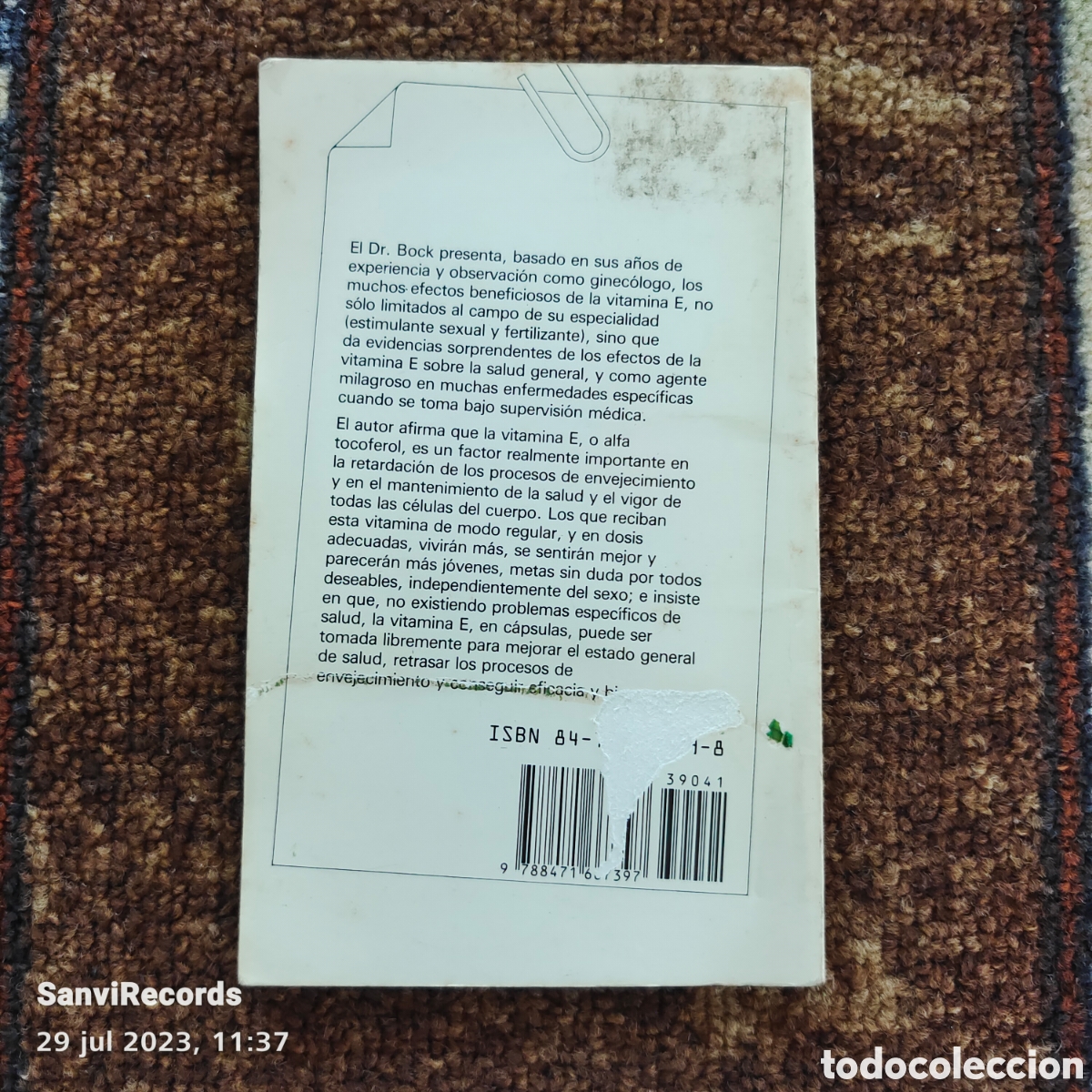 Libros de segunda mano: LA VITAMINA E (DR. RAYMOND F. BOCK) - Foto 2