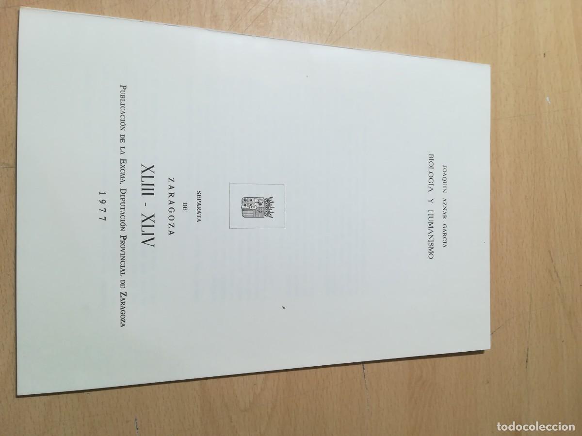 Second hand books: BIOLOGIA Y HUMANISMO, JOAQUIN AZNAR GARCIA UNIVERSIDAD ZARAGOZA ALL95