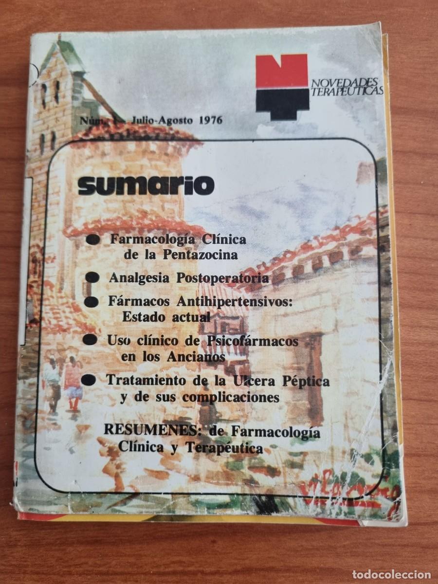 Libros de segunda mano: NOVEDADES TERAPEUTICAS. NUM.1 JULIO-AGOSTO 1976. ED: ABELLO. MADRID.