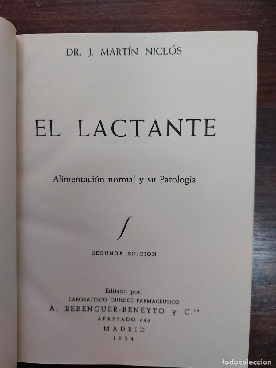 Libros de segunda mano: El lactante- j.Martin Niclos- 1954