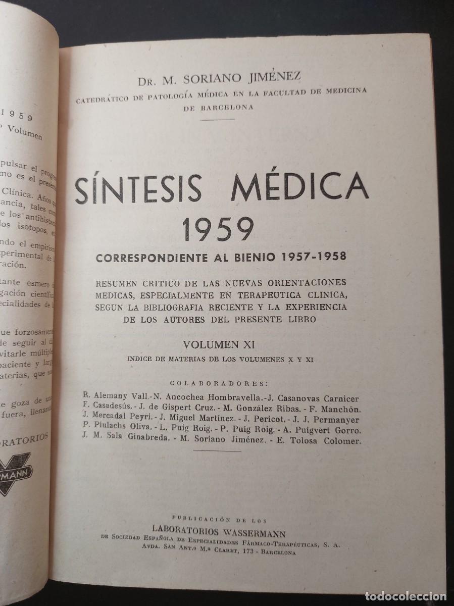 Gebrauchte B&uuml;cher: Sintesis m&eacute;dica 1959- M.Soriano -