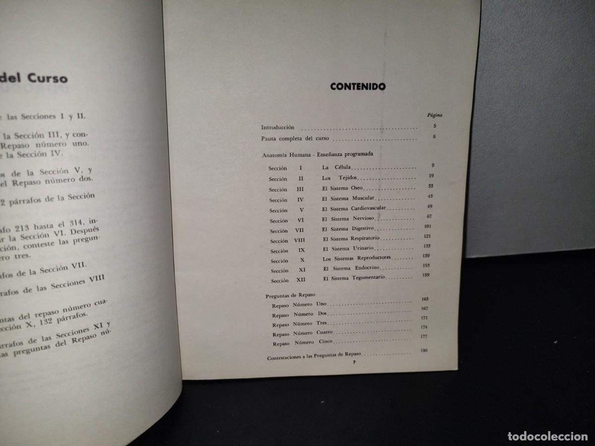Libros de segunda mano: 91- ANATOM&Iacute;A HUMANA. TEXTO PROGRAMADO - EDITORIAL LIMUSA 1976 - Foto 5
