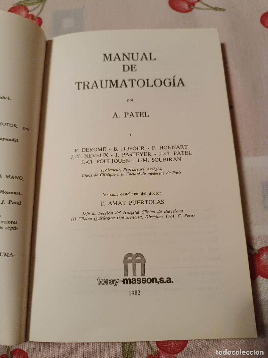 Libros de segunda mano: Manual de TRAUMATOLOG&Iacute;A A. Patel 1982 - Foto 2