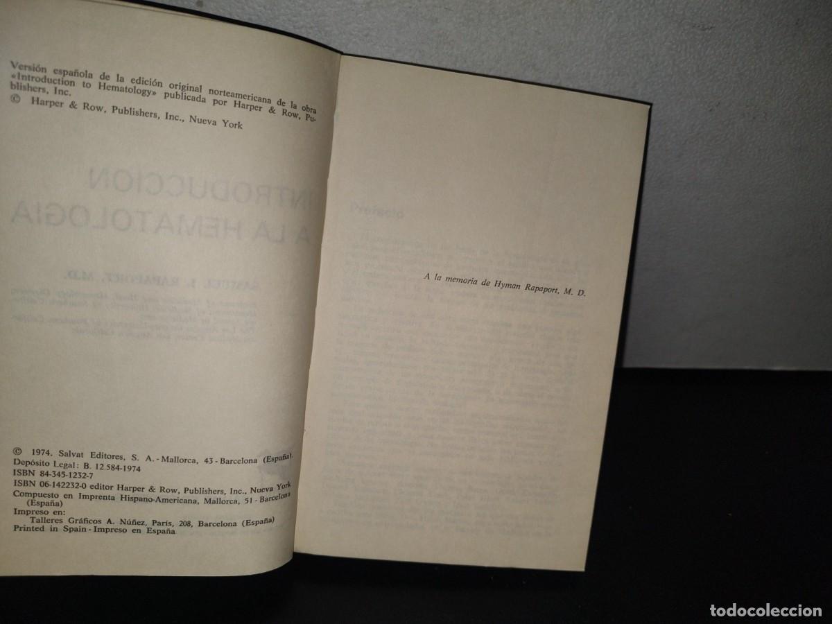 Libros de segunda mano: 93- INTRODUCCI&Oacute;N A LA HEMATOLOG&Iacute;A - SAMUEL I. RAPAPORT - Foto 5