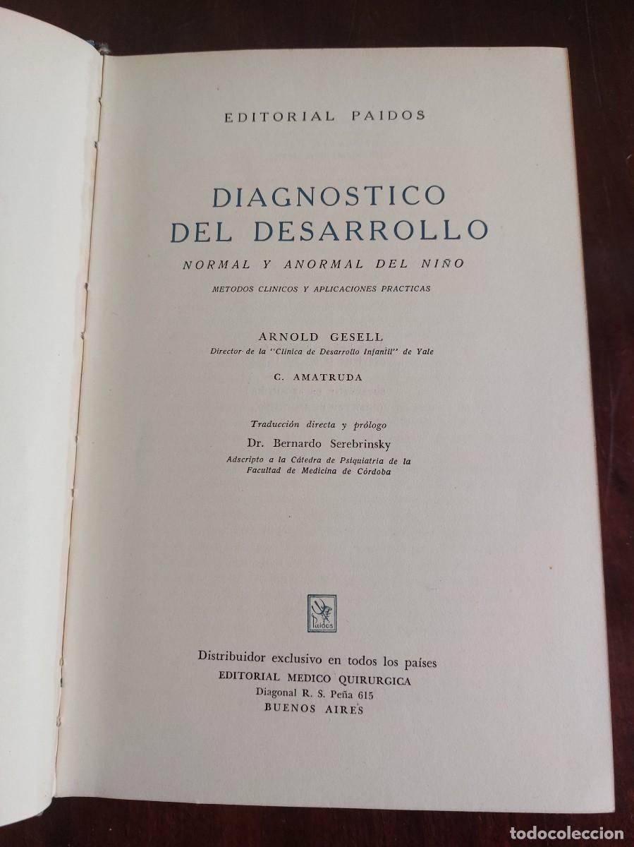 Libros de segunda mano: Diagnostico del desarrollo - Arnold Gesell - 1946 - Foto 1