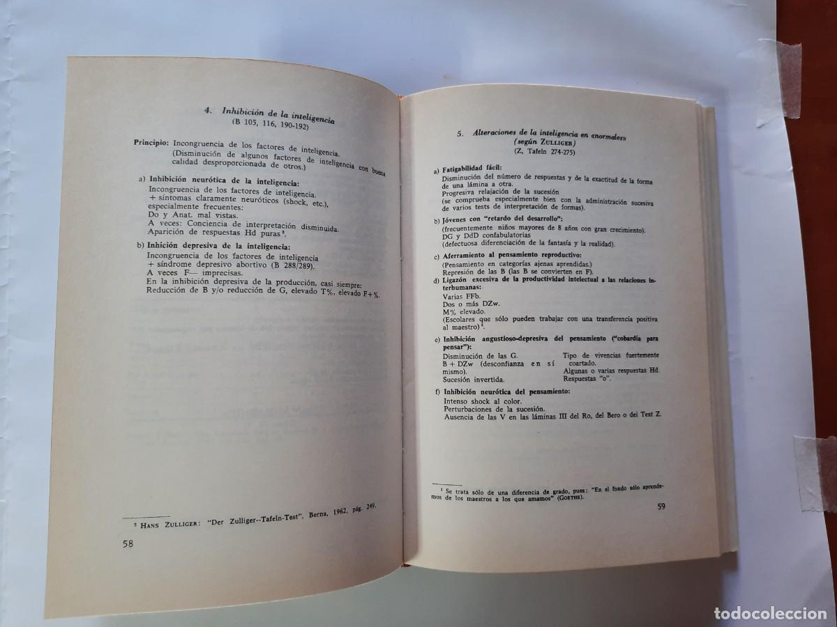Libros de segunda mano: VADEMECUM DEL TEST DE RORSCHACH - Foto 4